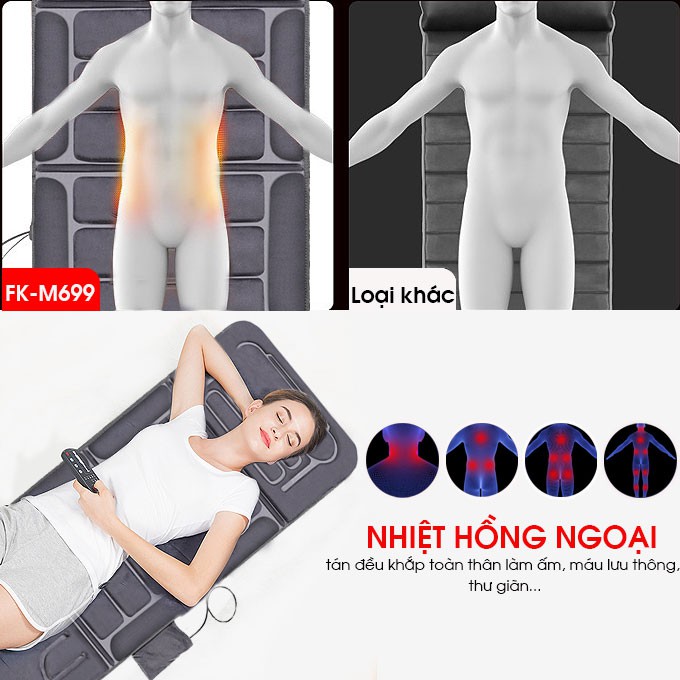 Nệm massage toàn thân Fuki Japan FK-M699 (dòng cao cấp)